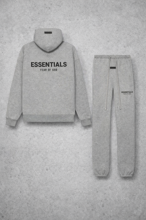 FEAR OF GOD ESSENTIALS "DARK OATMEAL" TRACKSUIT
