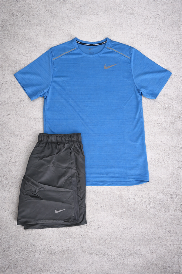 NIKE MILER SHORT SET "University Blue"