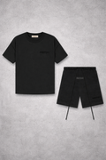FEAR OF GOD ESSENTIALS "BLACK" SHORT SET