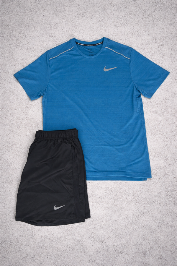 NIKE MILER SHORT SET "Baltic Blue"